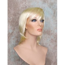 ALICIA S | Light Blonde Medium Wig Layered Skin Part Full Bangs