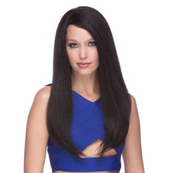 LF DYNASTY | Darkest Brown Lace Front Wig HEAT OK Long Straight Part 