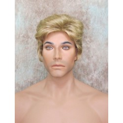 CHARLES | Golden Blonde Short Layered Men's Wig Simulated Side Part Man 