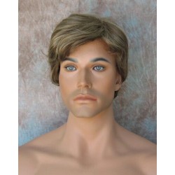 CHARLES | Ash Blonde Short Layered Men's Wig Simulated Side Part Man 