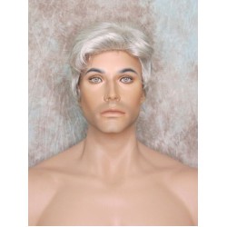 CHARLES | Little Gray Short Layered Men's Wig Simulated Side Part Man 